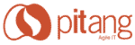Um logotipo vermelho com a palavra pitang.