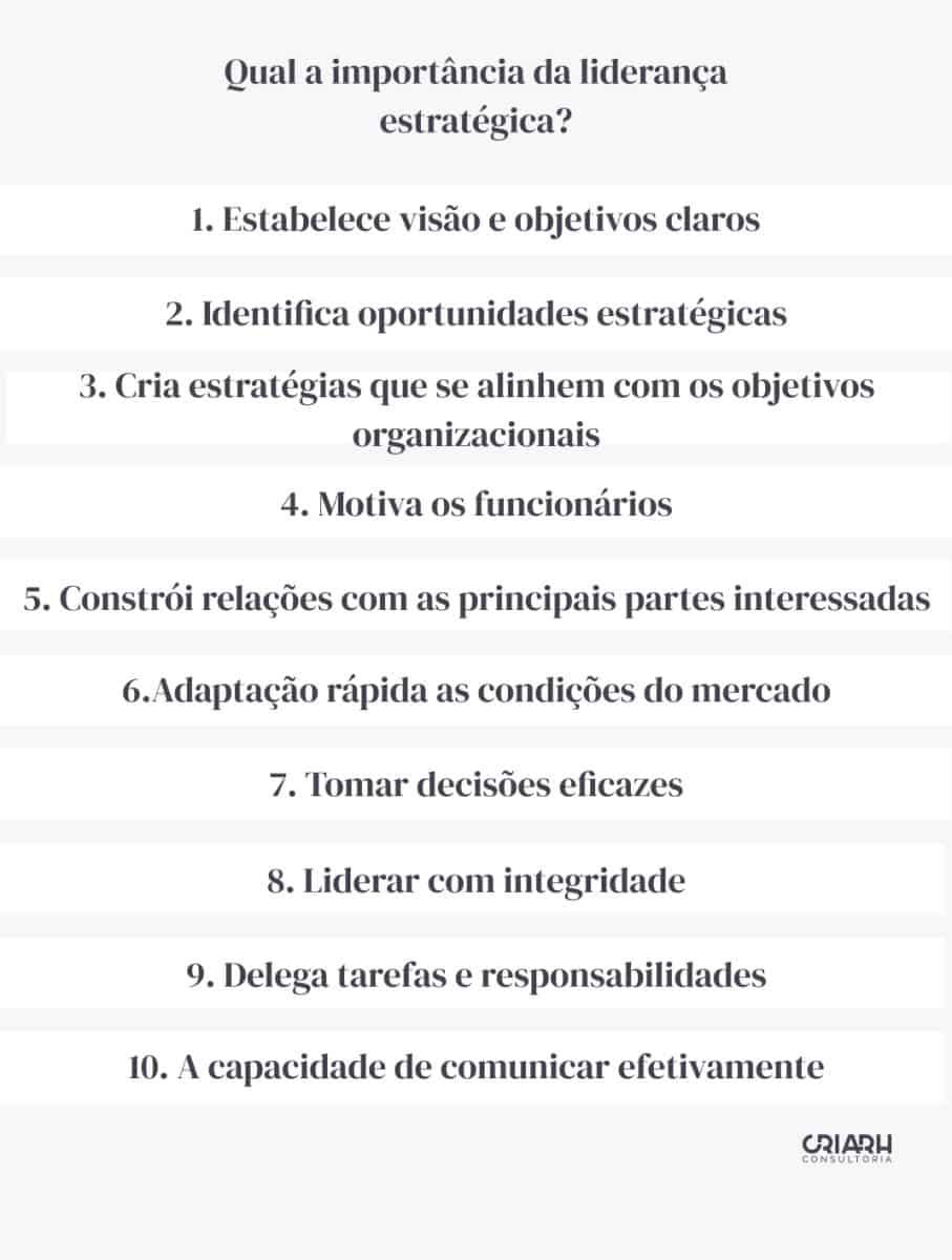 Importância Liderança Estratégica