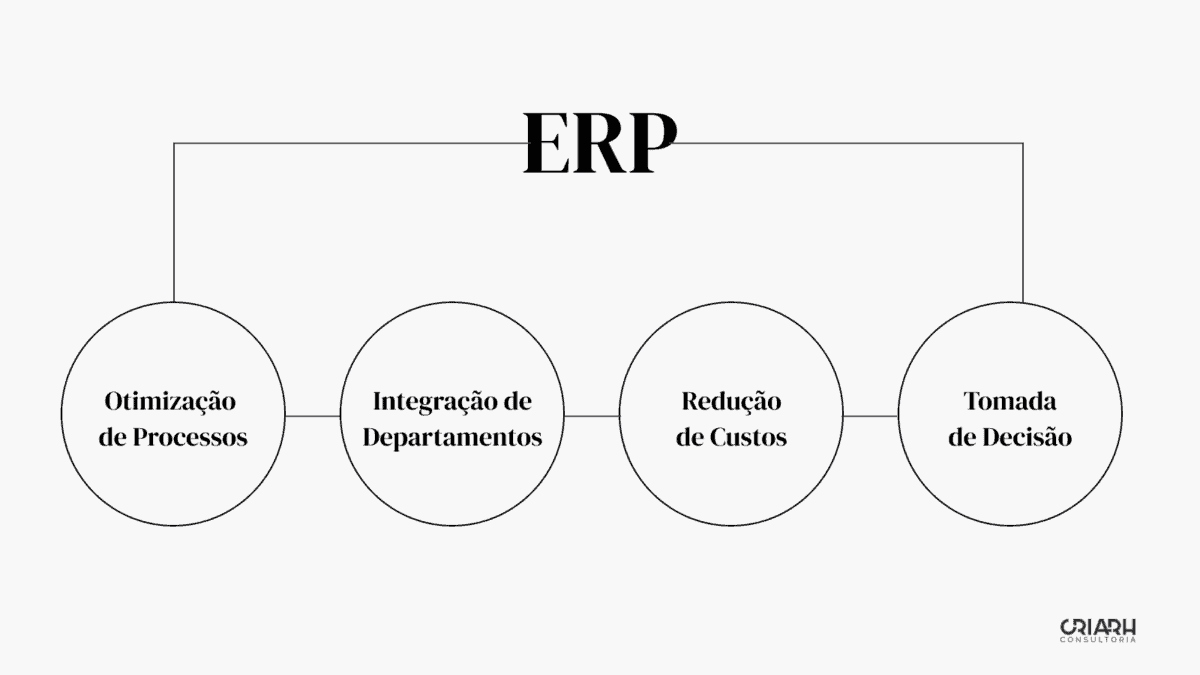 Descrição: Um diagrama do processo ERP.