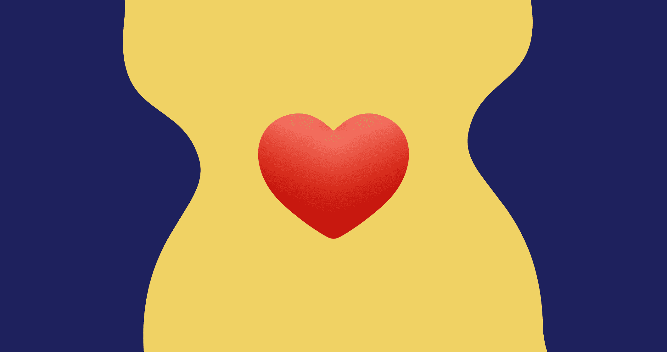 Uma bandeira com um coração vermelho representando a importância da inteligência emocional.