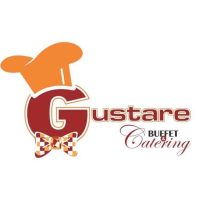 Um logotipo para catering buffet gustare com ênfase na inovação.